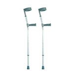 NRS Healthcare Double Adjustable Crutches with PVC Handle - Extra Long - Pair