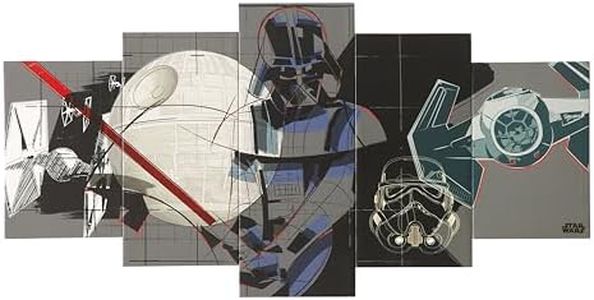 Idea Nuova Star Wars Darth Vader Piece Canvas Printed Wall Art Décor Set, Overall 40" W x 20" H