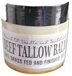 All Natural Facial Beef Tallow Balm Grass Fed and Finished Suet 2oz (Vanilla Sandalwood Almond Oil Beef Tallow Balm)