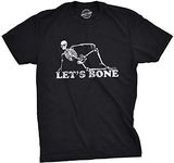 Mens Lets Bone T Shirt Funny Halloween Skeleton Tee Costume Ideas Mens Funny T Shirts Halloween T Shirt for Men Funny Adult Humor T Shirt Novelty Tees for Black - XL