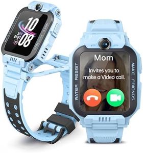 imoo Kids Watch Phone Z7 [4G Cellular + GPS + Health], 4G Smartwatch, HD Video & Voice Call, GPS Enabled with 14 Days Historical Track, Kids Emotion Detector, HeartRate, Body Temp., SPO2 (Blue)