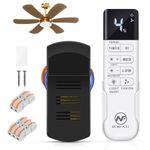 Universal Ceiling Fan Remote Control Kit, 3-Speed Display Ceiling Fan Light Timing & Speed Remote, Wireless Remote Control and Stepless Dimming, No Strobe for 110V AC Ceiling Fan with Remote