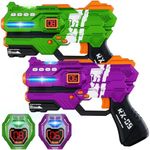 Laser Tag Guns Set of 2 Laser Tag with Digital LED Score Display Vests for Teens, Family and Adults Fun,Birthday Gift Toys for Kids Ages 8 9 10 11 12+Year Old Boy & Girls(New)