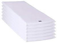 ROLLEE POLLEE White Microfiber Mat Sheets for Preschool or Daycare, Stitched Hem for Snug Fit, Super Soft and Durable (Standard Mat Sheet 24 x 48, 6-Pack)