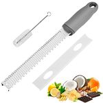 Smithcraft Kitchen Cheese Grater 18/8 Stainless Steel Grater Slicer for Vegetable, Ginger, Garlic, Nutmeg, Chocolate, Vegetables, Fruits Razor Sharp Blade -Narrow Color Grey