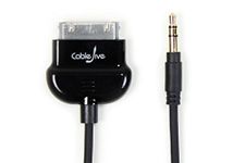 CableJive LineOut Pro, Dock cable for classic iPod, black