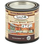 SamaN Interior One Step Wood Seal, Stain and Varnish – Oil Based Odorless Dye - Protection for Furniture and Fine Wood (Wild Blackberry SAM-313, 8 oz)