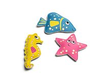 BS Toys Diving Animals Colorful underwater toys - Sand filling Neoprene - Water toys for Children - Suitable for Children from 6 years - 24 × 4 × 31.5 cm