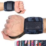 BEAR GRIP SPECIAL EDITION Premium weight lifting wrist support wraps (BLACK-CAMO, 13 Inches)