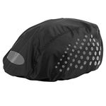 Tibapla Waterproof Helmet Cover, Bicycle Cycling Helmet Cover with Reflective Strip, Bike Helmet Rain Cover with Adjustable Buckle, High Visibility Dustproof Fogproof Windproof Snowproof (Black)