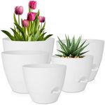 QRRICA Plant Pots 10/9/8/7.5/7 Inch