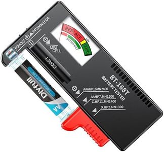 DLYPOW Battery Tester, Universal Battery Checker Small Battery Tester for AAA AA C D 9V 1.5V Button Cell Household Batteries (Upgraded Magnetic Version)