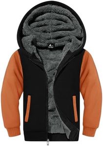 V VALANCH Boys Hoodie Zip Up Fleece Lined Jacket Warm Sherpa Hooded Sweatshirts for Boys Girls 6-15 Years