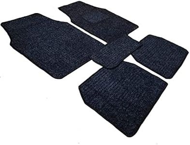 Auto Hub Standard Design Carpet Lining Car Foot Mats Compatible with Hyundai i20 Old (Model : 2008-2013) (Lining Nylon Fiber Material Mat :Color: -Black- 5 pcs)