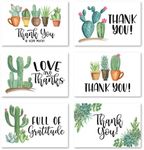 24 Cactus Thank You Cards With Envelopes Bulk - Housewarming Thank You Cards Wedding Thank You Cards With Envelopes Kids, Baby Shower Thank You Cards Graduation Thank You Notes With Envelopes Set