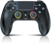 GUOC LED Wireless Controller for PS5 with Hall Effect Joystick and Trigger,4 Macro Boutton Extended Grip Controller Compatible with PS5 Pro/Slim, Dual Vibration, Remap/Turbo Function