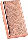 Retro case, Metal Plated,14 Capacity for 100mm Double Sided Spring Clip Open Pocket Holder (Rose Golden)