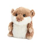 Warmies Plush Brown Hamster Microwavable Wheat Bag, Weighted Plush Teddy Lightly Scented with French Lavender, Microwavable Heat Pad Suitable for All Ages