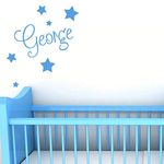 Personalised Wall Name with Stars - Custom Nursery Sticker