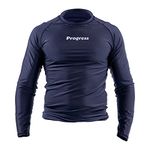 Progress Jiu Jitsu Academy Long Sleeve SleeveRashguard | Flexible and Durable BJJ Rash Guard | Moisture-Wicking Compression Tops for Men and Women | 80% Polyester/20% Spandex Black M