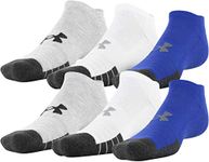 Under Armour Adult Performance Tech No Show Socks, 6-Pairs , Royal Assorted , Large