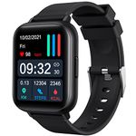 Smart Watch for Men, Parsonver 1.69"(43mm) HD Screen Smartwatch for Android Phones and iPhone Compatible IP68 Waterproof Fitness Tracker with Sleep Monitor, Heart Rate, Pedometer, Call & Message Reminder (Black)