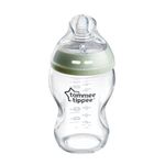 Tommee Tippee Natural Start Anti-Colic Glass Baby Bottle, 250ml, 0+ months, Slow Flow Breast-Like Teat for a Natural Latch, Anti-Colic Valve, Self-Sterilising, Pack of 1