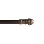 Kenney KN386/38 Dresden Petite Café Decorative Window Curtain Rod, 28-48" (71.12-121.92 cm) Adjustable Length, Bronze Finish, 7/16" (1.1 cm) Diameter Steel Tube