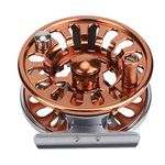 Kuuleyn Fly Fishing Reel Large Arbor,CNC-Machined Aluminum Alloy Fly Reel,Double Color 5/6 Fly Reels CNC Machined Aluminium Alloy 3 Bearing Fly Fishing Wheel for Outdoor