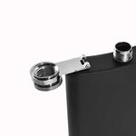 LISTA 7 OZ Black Matte Stainless Steel Hip Flask, Wine Whiskey, Alcohol Drinks Pocket Bottle