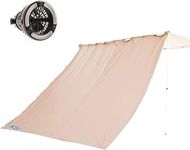 Adventure Kings Waterproof 2.5m Awning Side Wall + Camping 2in1 LED Light & Fan