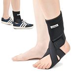 NEOFECT Drop Foot Brace Black Right AFO Foot Drop Brace for Walking (Large size), Drop Foot Brace with Shoes, Stroke Recovery Equipment, Soft Night Splint for Foot Drop, Foot Drop Brace for Sleeping,