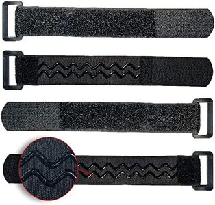 FrogJim 4x Correas de sujeción gancho y bucle 20 cm negro con tope antideslizante, ideales como sujetadores para bicicletas o esquís. Cinta reutilizable 30 mm ancho para fijar y agrupar KSS2004