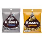 Hershey's Kisses Milk Chocolate 150g X 1 and Hershey's Kisses with Almonds 150g | Share Bag | Pack of 2