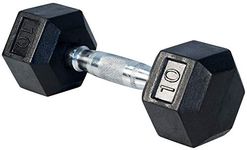 Rubber Hex Dumbbells Sold Individually from 5 LBS - 40 LBS (10)