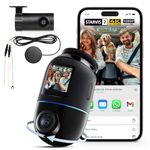 70mai Dash Cam 4K Omni, Front Rear 4K+1080P HDR Dashcam with Sony STARVIS 2, 4G LTE Hardwire Kit, Night Vision, Parking Mode, Voice Control, Motion Detection, WiFi 6, APP Control, 128GB Micro SD Card