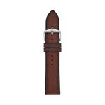 Fossil S221498 Men's 22 mm LiteHide Leather Brown Watch Strap, brown, 22 mm, Casual