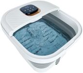 Foldable Foot Bath Portable Foot Spa Collapsible Foot SPA Basin with Heat Shiatsu Massage Bath Powerful Bubble, Foot Soak Massager Foot Tub, Home Spa Treatment Touch Screen & Remote Control