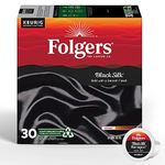 Folgers Black Silk Dark Roast Coffee, Single-Serve K-Cup Pods For Keurig Coffee Makers, 30 Count