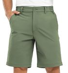 BGOWATU Mens Stretch Golf Shorts Lightweight Quick Dry Hiking Cargo Camping Athletic Work Flat Front Shorts with Multi Pockets Sage Green Size 36