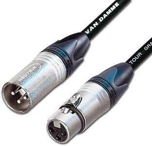 Designacable NC3FXX-VDMIBK0200-NC3MXX XLR to XLR Custom Length Van Damme Microphone Lead Cable - Neutrik Silver, Black, 2m