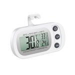 RIVAAN Digital Refrigerator Freezer Thermometers - Waterproof LCD Display, Monitoring High & Low Temperature Record, Magnetic Back, Portable Sensor for Indoor/Outdoor Use (8.6 x 4.5 CM, Set of 1)