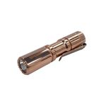 MANKER E05 II (Red Copper Version) Compact EDC Flashlight, High Density 1300 Lumens White LED Emitters, Power by 14500 Battery or AA Battery, IP68 Waterproof (Excluded Battery)