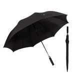 Optimum Umbrella Black Automatic Umbrella Windproof Reinforced Frame - Black, Large