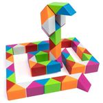 Cubelelo Magic Snake Rainbow Puzzle Cube (72 Wedges) | Twist and Turn Shape Creation Fun Game for Kids Boys Girls and Adults | Multicolor Brain Teaser Stress Buster Toy | for Ages 3 Years and Above