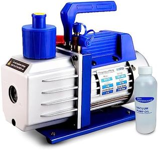 Hiatsu Vacuum Pump 7CFM Heat Pump Single-Stage Mini Split 5Pa Rotary Vane Economy Vacuum Pump 1/4HP Air Conditioner Refrigerant HVAC Air Tool R410a with Oil Bottle 1/4" Male Inlet Port (7CFM)