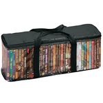 UK SELLER | Portable DVD Storage Bag, Disc CD Carry Case, Clear Cover with Zipper DVD Protective Dust Collection Holder/Organiser, Blu-Ray/PC/Xbox/PlayStation Games Strong Carry Handles