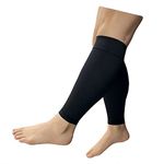 Presadee Kid’s Edition Shin Leg Calf 15-20 mmHg Med Compression Support Active Gym Running Sports Sleeve, Black, Small/Medium