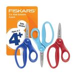 Fiskars 194300-1034 Pointed-tip Kids Scissors, 5 Inch, Warm 3 Pack