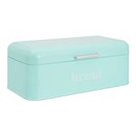 Light Blue : Bread Box for Kitchen - Stainless Steel Bread Bin Storage Container for Loaves, Pastries, and More - Retro/Vintage Inspired Design - Light Blue - 16.75 x 9 x 6.5 inches